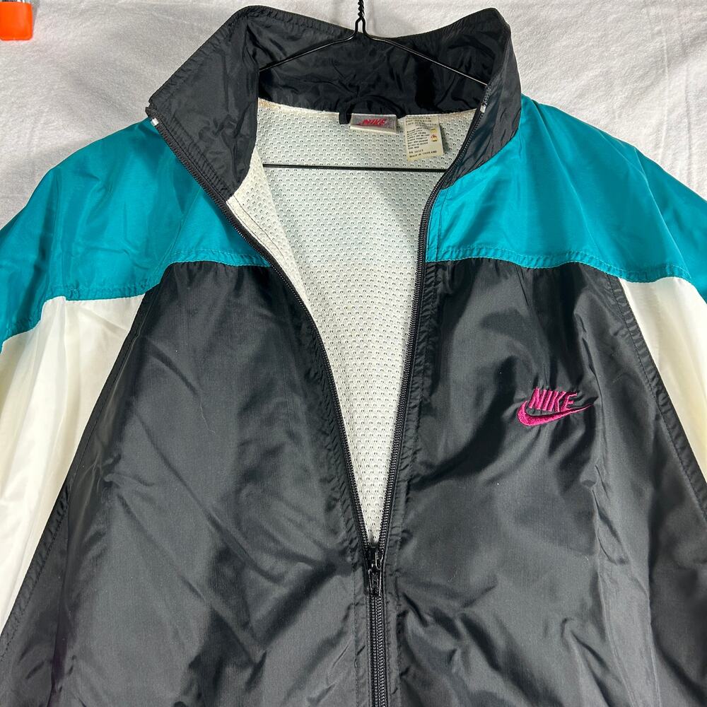 Vintage 90s Nike Silver Tab Windbreaker Jacket - Men's Large - Picture 10 of 16